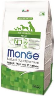 M11143 Monge Dry Dog Spec. Line - All Breeds Adult Rabbit, rice & potatoes 2,5 kg paveikslėlis