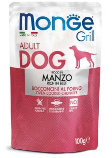 M13154 Monge GRILL- Dog Pouches BEEF 100 g paveikslėlis
