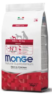 M04053 Monge Dry Dog Mini ADULT Chicken 7,5 kg paveikslėlis