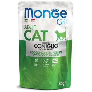 M13611 Monge GRILL- Cat Pouches Adult RABBIT 85 g (28) paveikslėlis