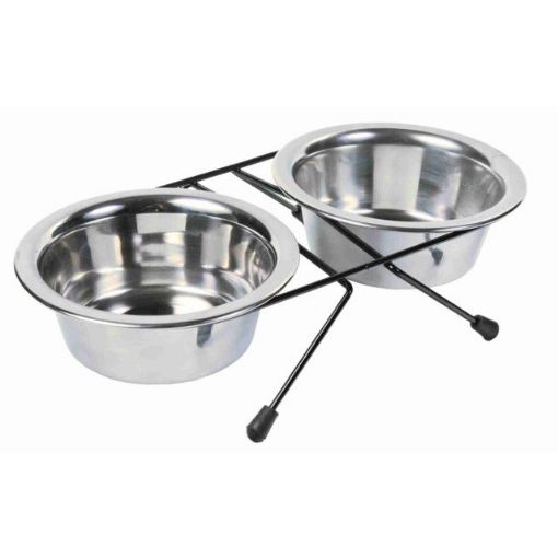 1.6_24832 TRIXIE Dubenėlių kompl., nerūd. plienas-metalas, 2x0.75 l, 17 cm-33x8x19 cm (pak.4) paveikslėlis