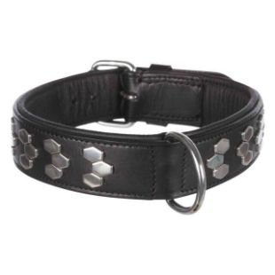 1.0_1838 TRIXIE Active antkaklis su met. apdaila, oda L 45-55cm/40mm, juodas paveikslėlis