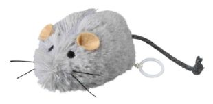 3.5_4083 TRIXIE Prisukama pelė, pliušas, su katžole 8cm (pak.4) paveikslėlis