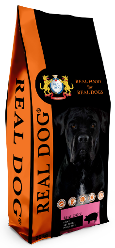 RD70158 REAL DOG ADULT All Breeds PORK & RICE 20kg paveikslėlis