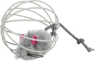 3.5_4115 TRIXIE žaislas katei Pelė vieliniame kamuolyje, pliušas, 6 cm (pak.24) paveikslėlis