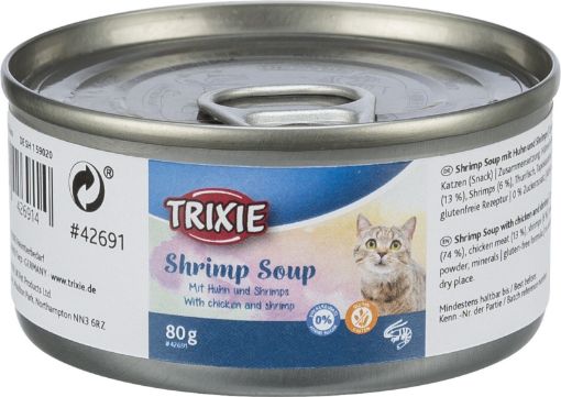 3.4_42691 TRIXIE Sriuba katėms su vištiena ir krevetėmis, 80 g (pak.24 ) paveikslėlis