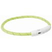 1.1_12702 TRIXIE LED antkaklis USB, TPU/nailonas, L-XL 65cm/7 mm, žalias (pak.2) paveikslėlis