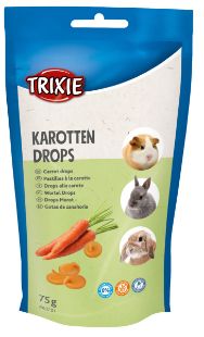 5.0_60231 TRIXIE Morkų lašeliai triušiams ir smukliems graužikams, 75 g (pak.12) paveikslėlis