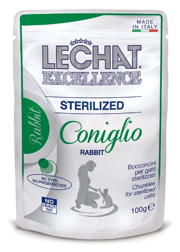 LE61773 Lechat Exc. konservai sterilizuotoms katėms su triušiena 100g (pak.24) paveikslėlis