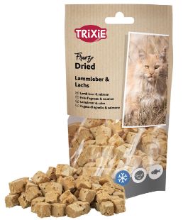 3.4_42804 TRIXIE Šaldytos-džiovintos ėriukų kepenys ir lašiša, 25 g (pak.6) paveikslėlis