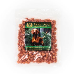 RD-153 REAL DOG SNACKS Mini suši triušiena su menke 500g paveikslėlis