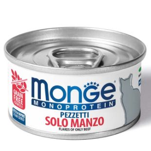M13819 Monge MONOPROTEIN - Cat Flakes Only BEEF 80 g (pak24) paveikslėlis