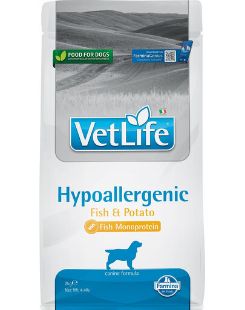 F25265 FARMINA VET LIFE - DOG Dry HYPOALLERGENIC Fish&Potato 2 kg (pak.4) paveikslėlis