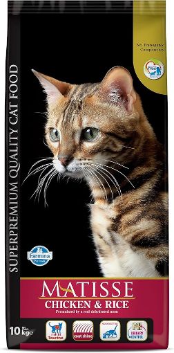 F30108 FARMINA MATISSE - CAT Dry Chicken&Rice 10 kg paveikslėlis