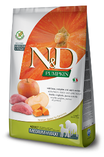 F33307 FARMINA N&D PUMPKIN - DOG Dry Wild Boar&Apple ADULT MED&MAX 2,5 kg (pak.4) paveikslėlis