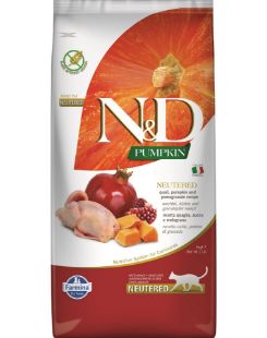 F36803 FARMINA N&D PUMPKIN - CAT Dry Quail&Pomegr NEUTERED ADULT 5 kg paveikslėlis