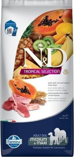 F42347 FARMINA N&D TROPICAL SELECTION - DOG Dry Lamb ADULT MED&MAX 10 kg paveikslėlis