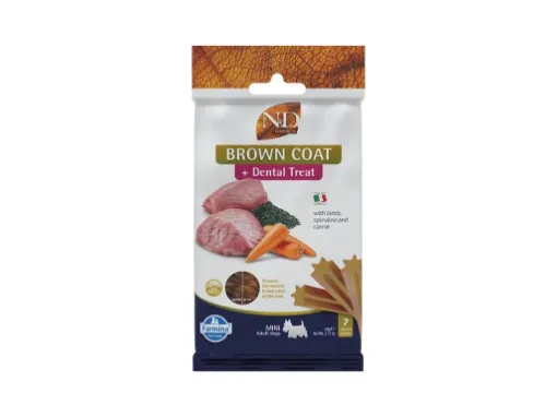 F44723 FARMINA N&D BROWN - DOG TREAT - Lamb Potato Carrot&Spirulina ADULT MINI 60 g paveikslėlis