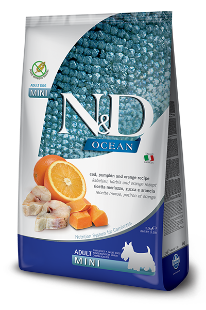 F36520 FARMINA N&D OCEAN - DOG Dry Cod Pumpkin&Orange ADULT MINI 2,5 kg (pak.4) paveikslėlis
