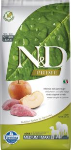 F36094 FARMINA N&D PRIME - DOG Dry Wild Boar&Apple ADULT MED&MAX 12 kg paveikslėlis