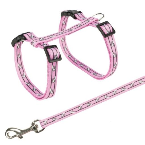 3.1_4142 TRIXIE Kačių petnešos su pavadėliu, 27-45 cm-10 mm, 1.20 m (pak.4) paveikslėlis