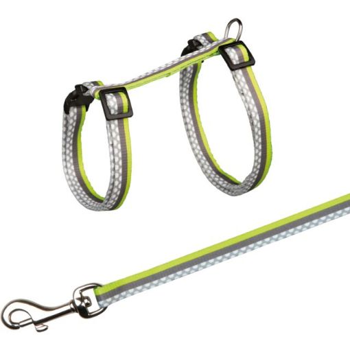 3.1_41862 TRIXIE Freshline Spot Kačių petnešos su pavadėliu, 27-45 cm-10 mm, 1.20 m (pak.4) paveikslėlis
