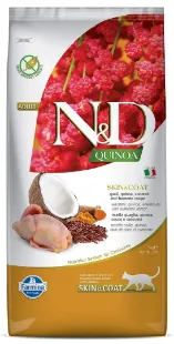 F36995 FARMINA N&D QUINOA - CAT Dry SKIN&COAT Quail&Coconut ADULT 5 kg paveikslėlis
