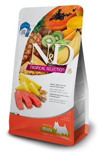 F42354 FARMINA N&D TROPICAL SELECTION - DOG Dry Salmon ADULT MINI 1,5 kg (pak.8) paveikslėlis