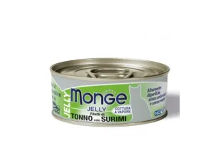 M07009 Monge Jelly - Wet Cat Yellowfin tuna in jelly with surimi 80 g paveikslėlis