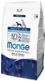 M11655 Monge Dry Dog Medium Puppy & Junior 0,8 kg paveikslėlis