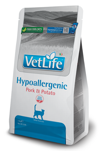 F40985 FARMINA VET LIFE - CAT Dry HYPOALLERGENIC Pork&Potato ADULT 1,5 kg (pak.8) paveikslėlis