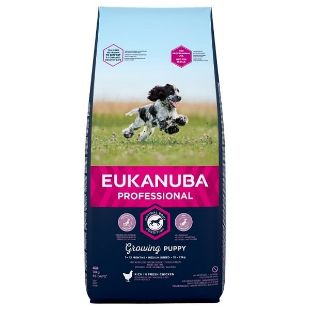 E45990 Euk Puppy & Junior Medium Breed PFB 18 kg paveikslėlis