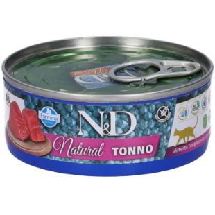 F06275 FARMINA N&D NATURAL - CAT Wet Tuna ADULT 70 g (pak.30) paveikslėlis