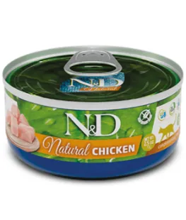 F06282 FARMINA N&D NATURAL - CAT Wet Chicken ADULT 70 g (pak.30) paveikslėlis