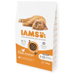 I27736 Iams Kitten & Junior Chicken 10 kg kačiukams su vištiena paveikslėlis