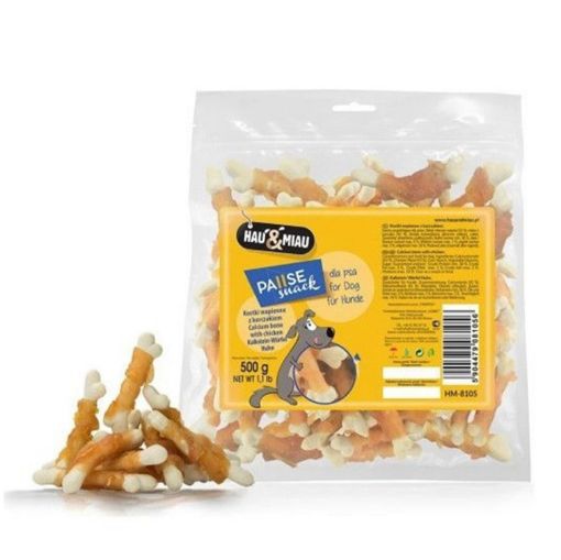 HM-8105 Hau&Miau Kalcio kauliukai su vištiena 500g paveikslėlis