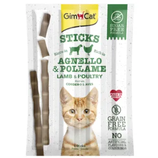 02.420523 GIMCAT STICKS LAMB & POULTRY, 4 vnt GRAIN FREE paveikslėlis