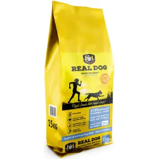 01110 Real Dog Adult Sensitive with Duck & Vegetables 15 kg paveikslėlis