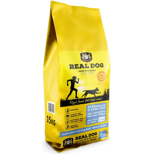 01110 Real Dog Adult Sensitive with Duck & Vegetables 15 kg paveikslėlis