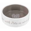 1.6_25053 TRIXIE Pet's Home Dubenėlis, keramika, 0.3 l, 12 cm, balta-smėlio (pak.4) paveikslėlis