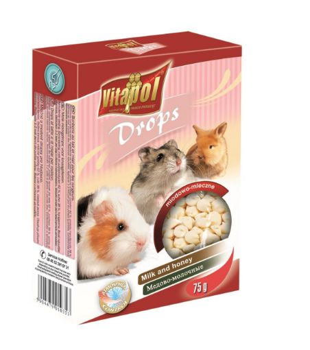 V10353 Vitapol Lašeliai graužikams - pieno ir medaus 75g paveikslėlis