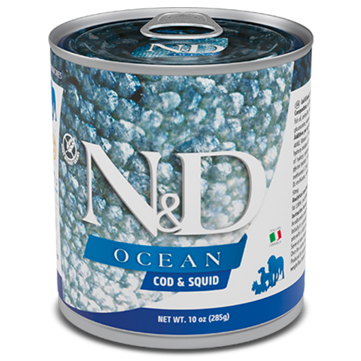 F02482 FARMINA N&D OCEAN - DOG Wet Cod&Squid ADULT 285 g (pak.6) paveikslėlis