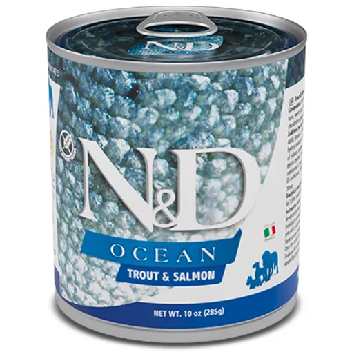F02499 FARMINA N&D OCEAN - DOG Wet Trout&Salmon ADULT 285 g (pak.6) paveikslėlis