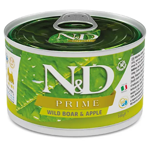 F02253 FARMINA N&D PRIME - DOG Wet Wild Boar&Apple ADULT MINI 140 g (pak.6) paveikslėlis