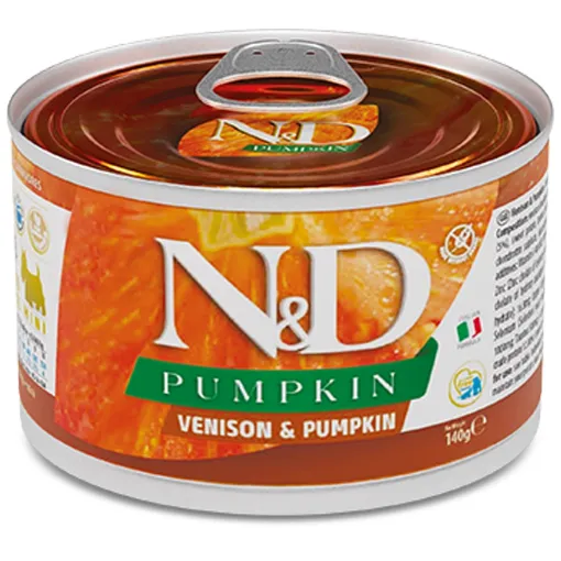 F02352 FARMINA N&D PUMPKIN - DOG Wet Venison&Pumpkin ADULT MINI 140 g (pak.6) paveikslėlis