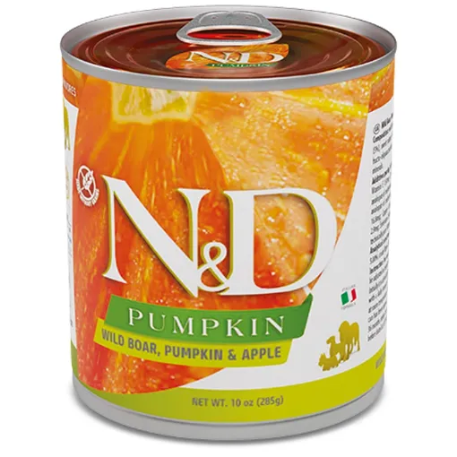 F02543 FARMINA N&D PUMPKIN - DOG Wet Wild Boar Pumpkin&Apple ADULT 285 g (pak.6) paveikslėlis