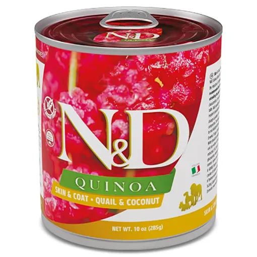 F02642 FARMINA N&D QUINOA - DOG Wet Quail&Coconut ADULT 285 g (pak.6) paveikslėlis