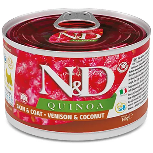 F02406 FARMINA N&D QUINOA - DOG Wet Venison&Coconut ADULT MINI 140 g (pak.6) paveikslėlis